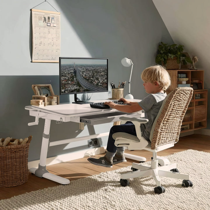 Ergo Office children ergonomic height adjustable desk, grey, max 100kg, ER-417 2cz