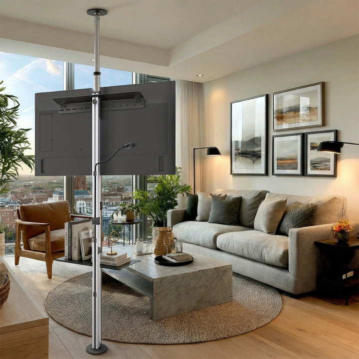Maclean MC-791N Telescopic TV Bracket Ceiling &amp; Floor Mount Universal Holde 37 "- 70" 30 kg QLED OLED LED LCD DVD