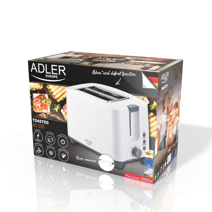 Adler toaster, 7 levels, 3 functions, roll griddle, AD 3216