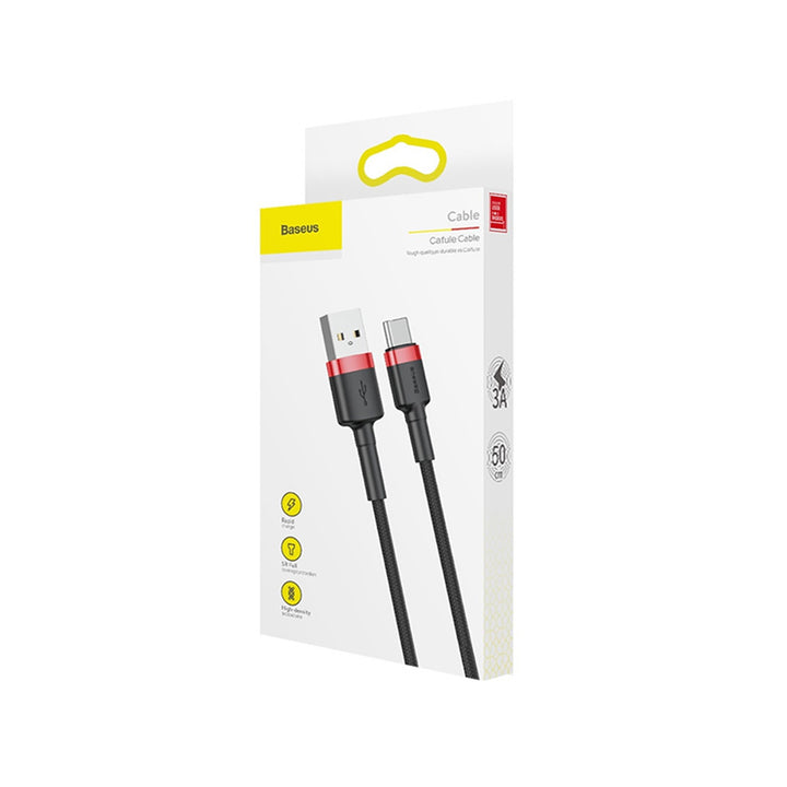 Baseus cable, USB type C, length 50cm, 3A, black, BASKBK46595