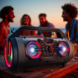 Audiocore AC875 Bazooka Portable Bluetooth Speaker Boombox 30W (20W + 5Wx2) IPX4 Splashproof / Radio / microSD / Aux-In / USB / Lighting / Microphone Port