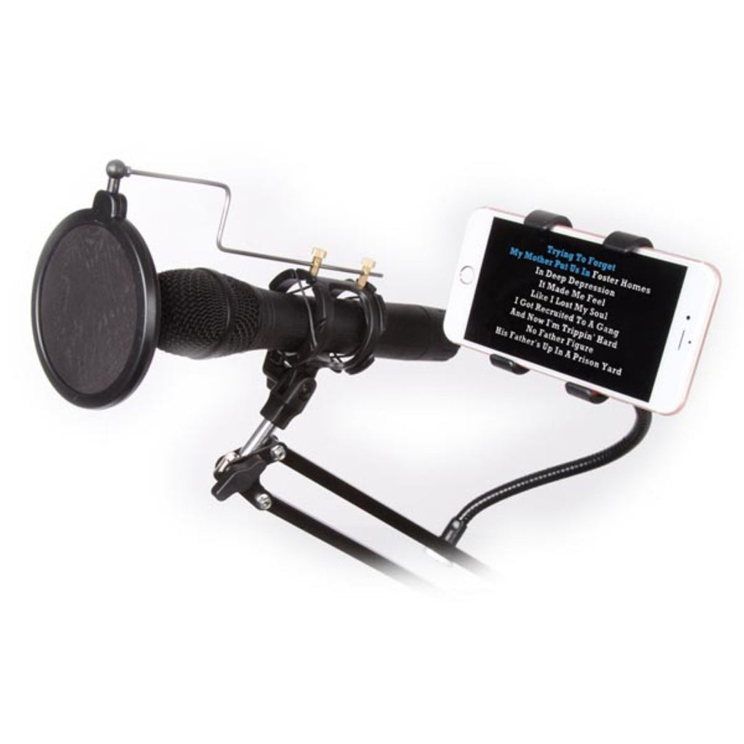 Adjustable desk microphone stand with phone holder HQ-Power HQMS10010