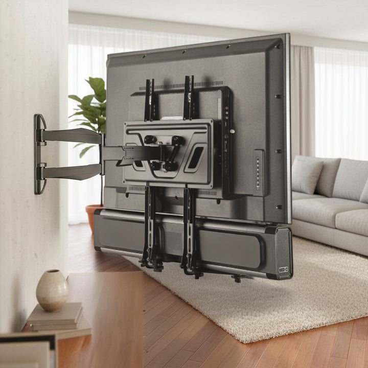 Maclean MC-914 Universal Soundbar Mount Speaker Holder Mounting Under TV up to 15kg VESA Space Saving