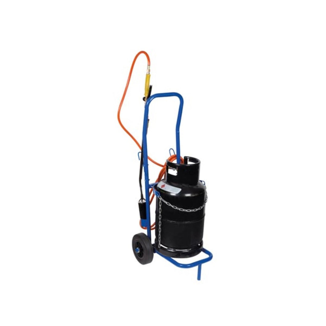 Tooland QT118 steel gas cylinder cart up to 100kg blue