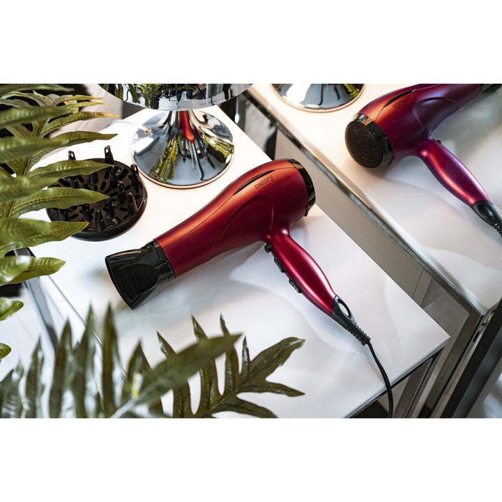 Triomadóir gruaige Camry, 2 leibhéal neart séideadh, 3 shocrú teochta, 2400W, dearg, CR 2253