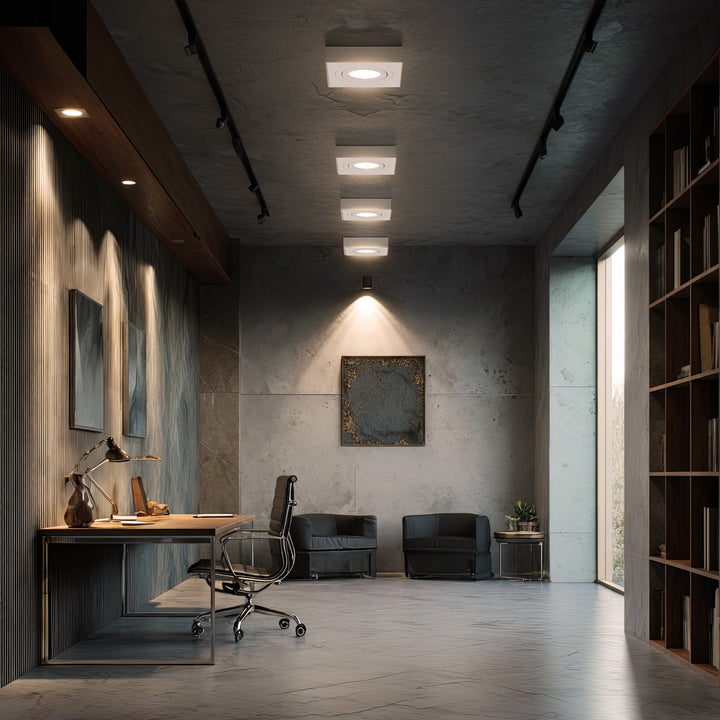 Daingneán Soilsiú Uasteorainn Maclean MCE464 W Fráma Suiteála Luminaire Cuasaithe GU10 MR16 Halaigine LED