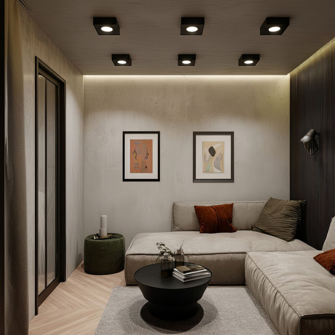 Maclean MCE464 B Daingneán Soilsithe Uasteorainn Fráma Lampa Luminaire Cuasaithe GU10 MR16 Halaigine faoi stiúir