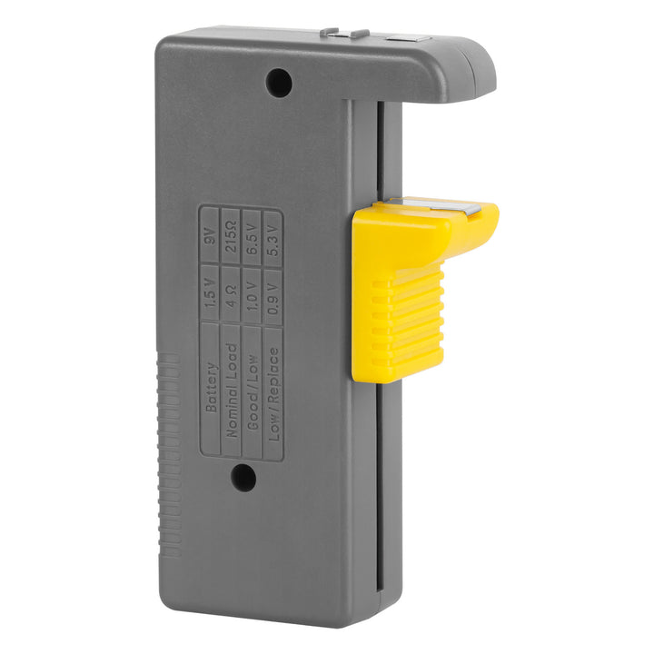 Rebel battery tester, analog, for 9 volt, button, AAA, AA, C, D batteries, MIE-RB-168
