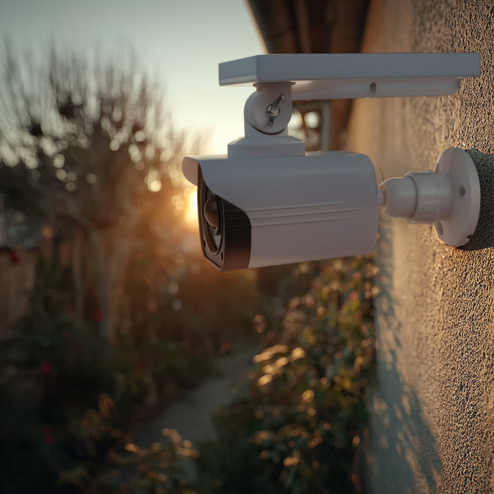 SOL1800S Solar Dummy CCTV Security Camera with LED Light Motion Sensor Red Diode