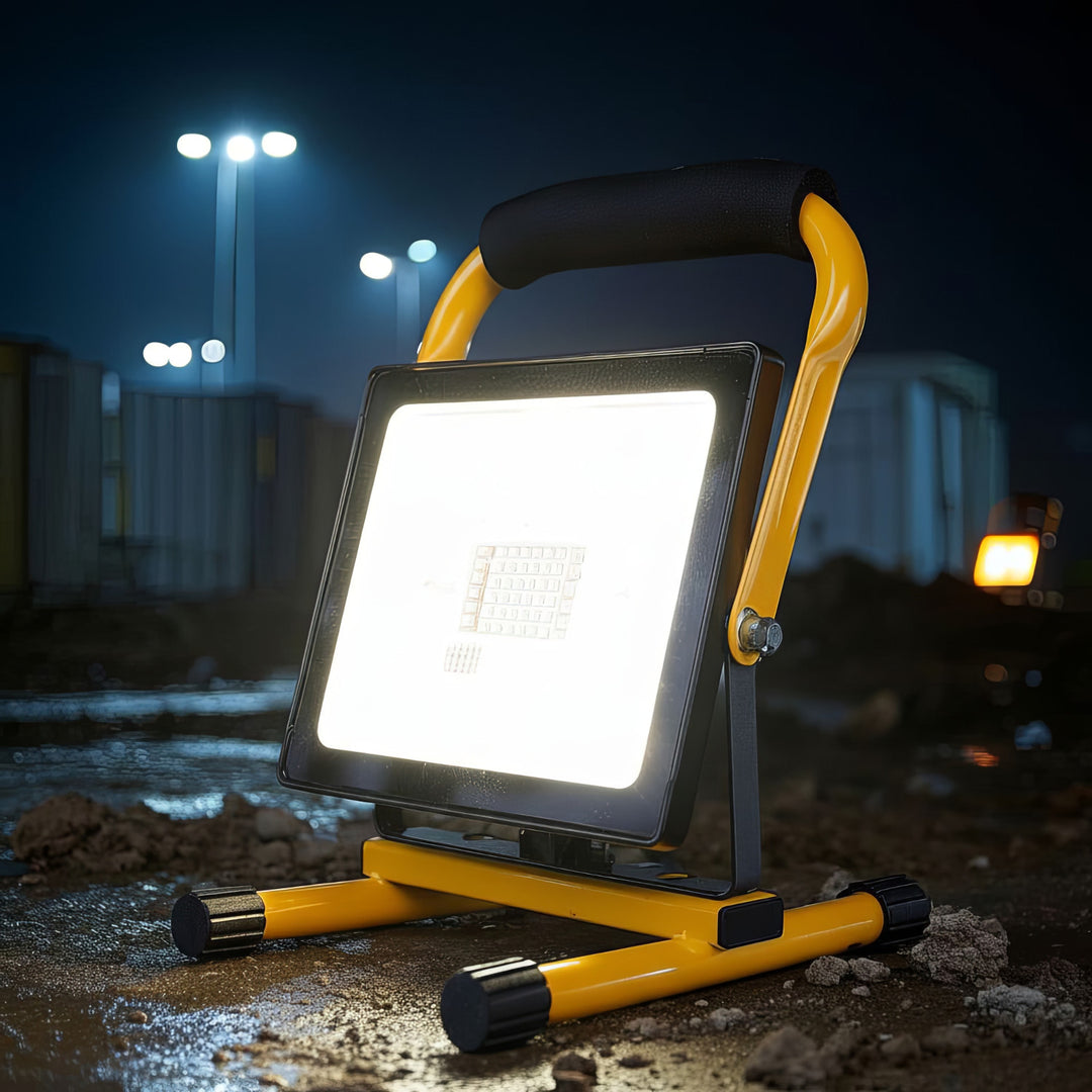 Maclean MCE632 Yellow Floor Stand for Maclean LED Floodlight Steel Adjustable Angle MCE550/530/630/632/650/652