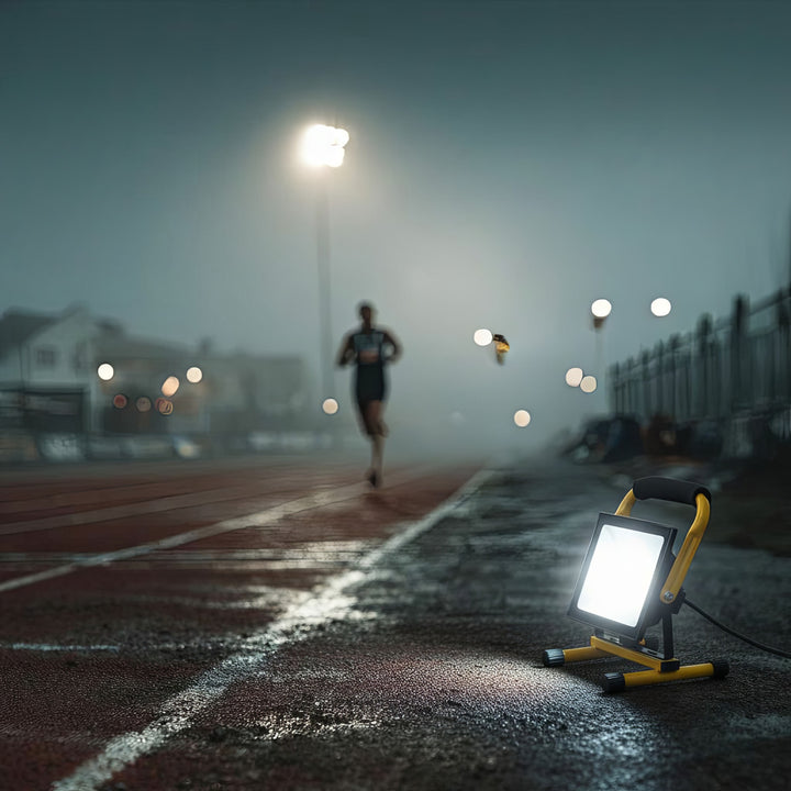 Maclean MCE632 Yellow Floor Stand for Maclean LED Floodlight Steel Adjustable Angle MCE550/530/630/632/650/652