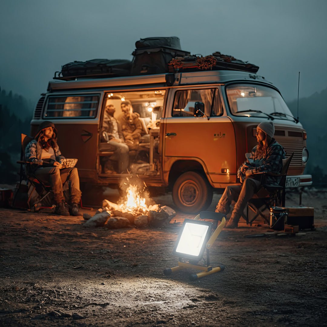 Floor Stand for LED Spotlight Worklight Tripod Floodlight Stand Construction Spotlight Tripod Rotatable Steel (For MCE550 / MCE650)