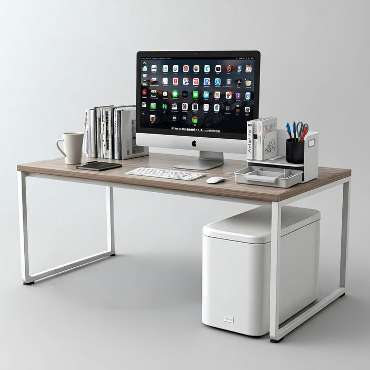 Ergo Office ER-440 Desk Organizer with Drawer and Bookend Office Utensils Organizer Office Tray up to 10kg White