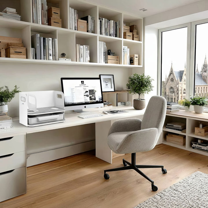 Eagraí Deasc Gan Sreang Qi Tarraiceán Seilf Muirir Tarraiceán Leabhar Tráidire Oifige Baile Suas le 10kg