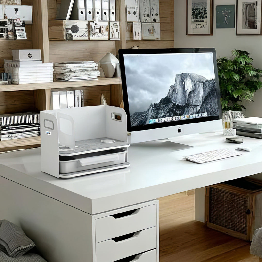 Eagraí Deasc Gan Sreang Qi Tarraiceán Seilf Muirir Tarraiceán Leabhar Tráidire Oifige Baile Suas le 10kg