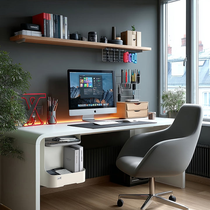 Ergo Office ER-442 Desk Organizer Underdesk Organizer for Office Utensils Office Organizer Tray up to 5kg