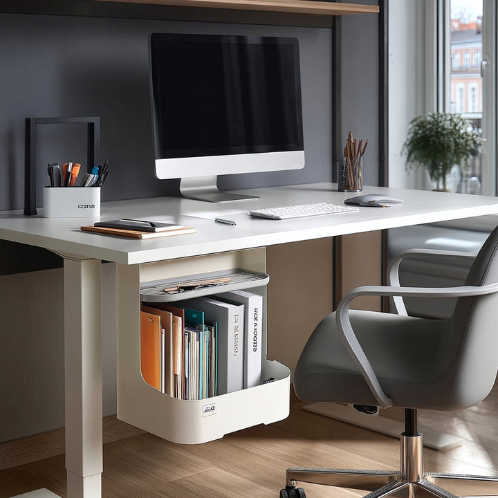 Ergo Office ER-442 Desk Organizer Underdesk Organizer for Office Utensils Office Organizer Tray up to 5kg