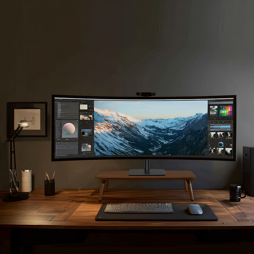 Maclean MC-930 Monitor Stand Laptop Stand Screen Riser Desk Attachment Screen Stand up to 20kg 50x24x12cm