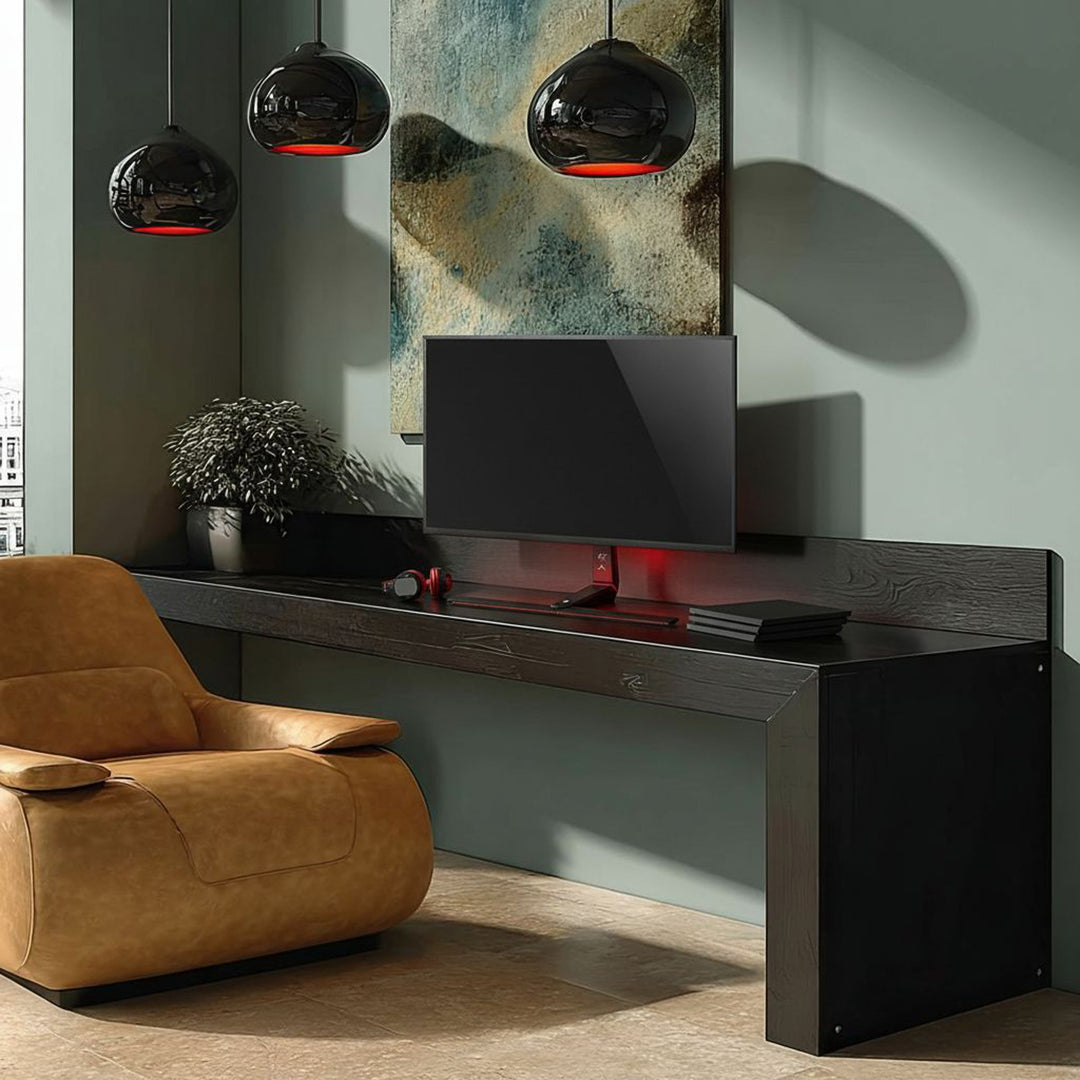 NanoRS Gaming Monitor Stand Screen Mount TV Mount Stand 32-55" RGB LED Lighting Height Adjustable Swivel Tilt max VESA 400x400, max 40kg