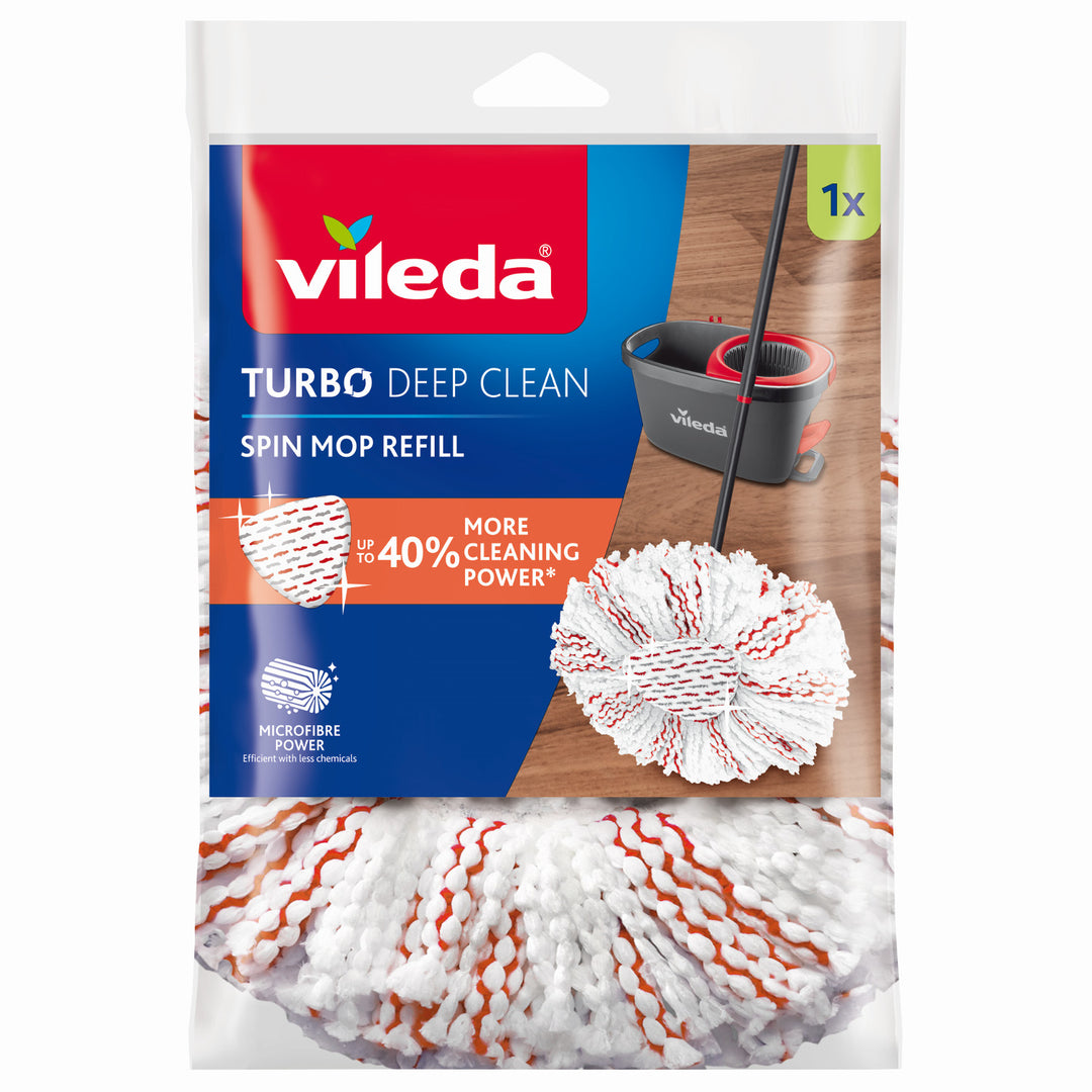 Vileda Turbo Deep Clean microfiber spin mop head