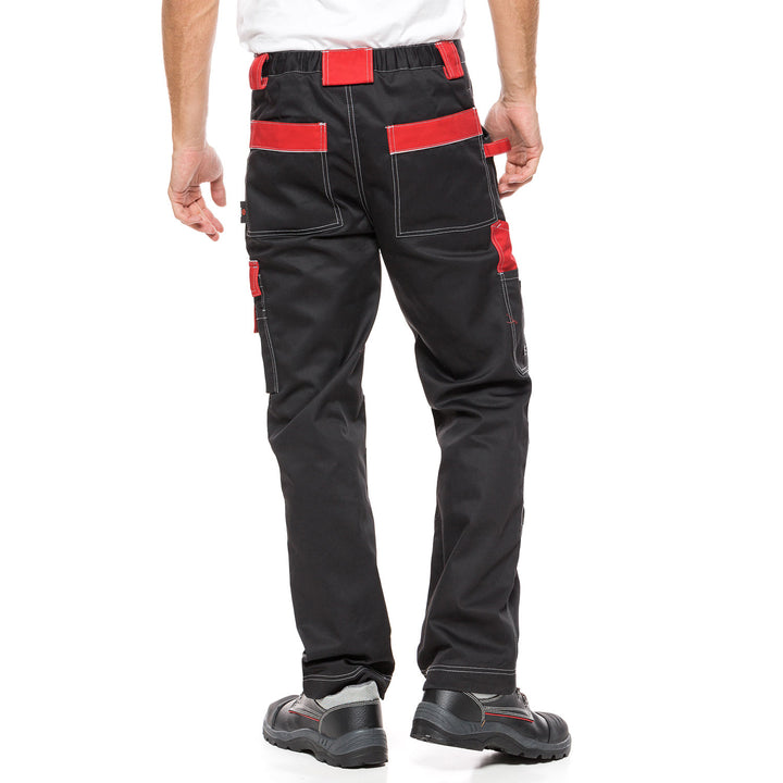 Helios Pants Black/Red, Size 58 (108-113) – Durable and Comfortable Workwear with a Bold Design for Enhanced Performance