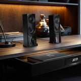 2 in 1 PC Speaker Soundbar Computer RGB LED Backlight Stereo Gaming USB 2 x 3W AUX 3.5 mm