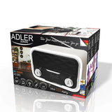 Radio FM Bluetooth 1800 mAh SD USB MP3 AUX LCD Adler AD 1185