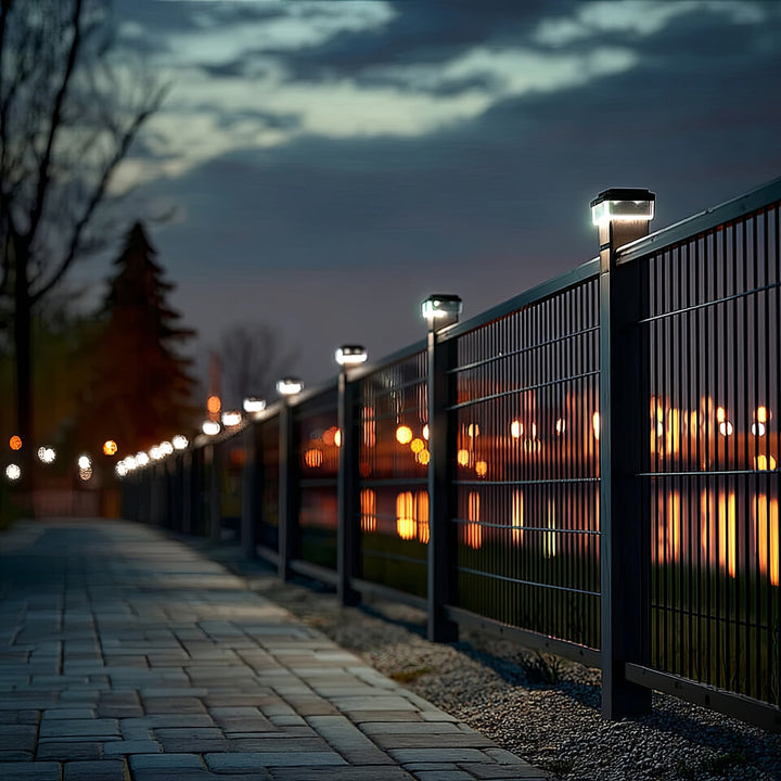 GreenBlue GB128 LED Fence Post Solar Lamp 100*100 with Dusk Sensor