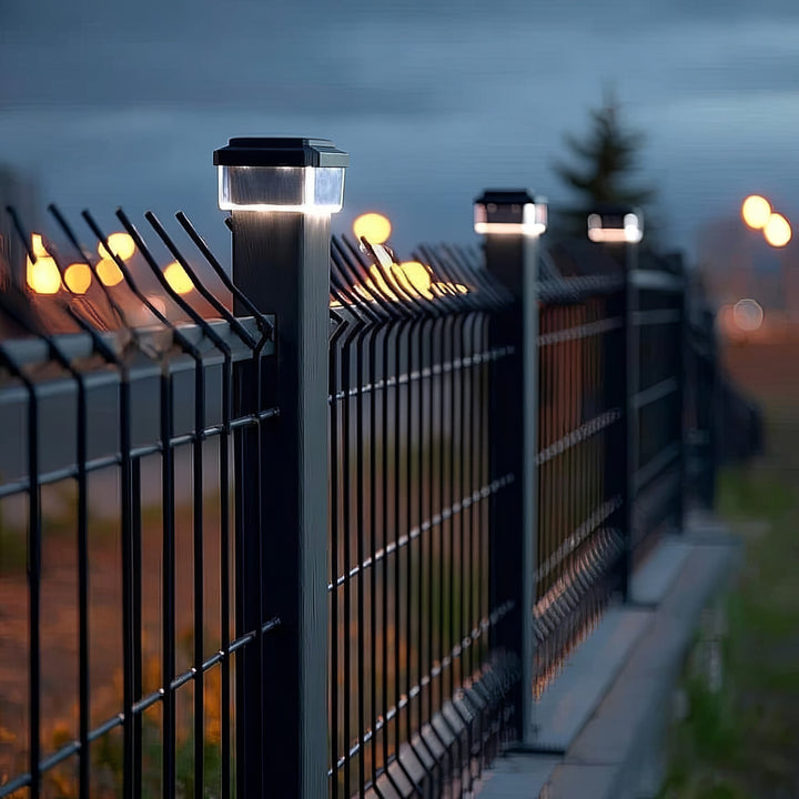 GreenBlue GB128 LED Fence Post Solar Lamp 100*100 with Dusk Sensor