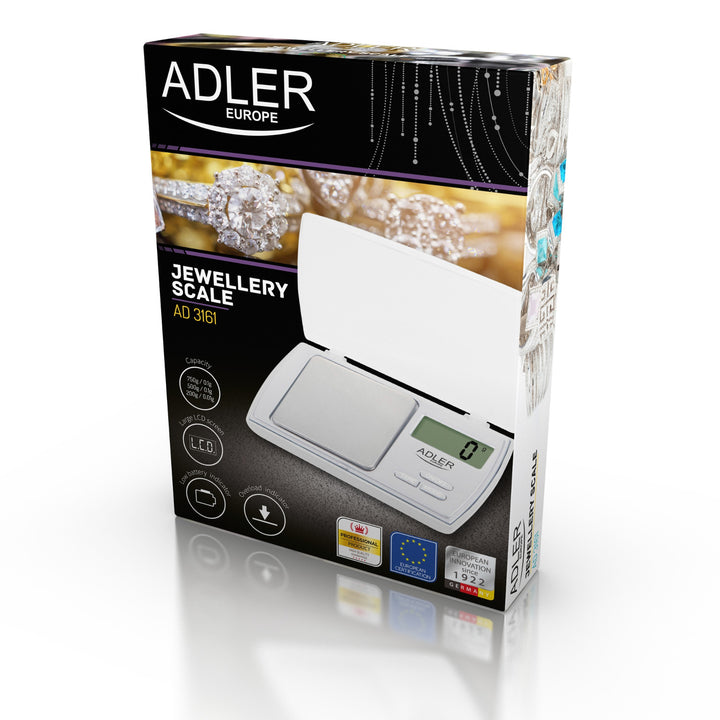 Adler AD 3161 precision scale with easy-to-read LCD display