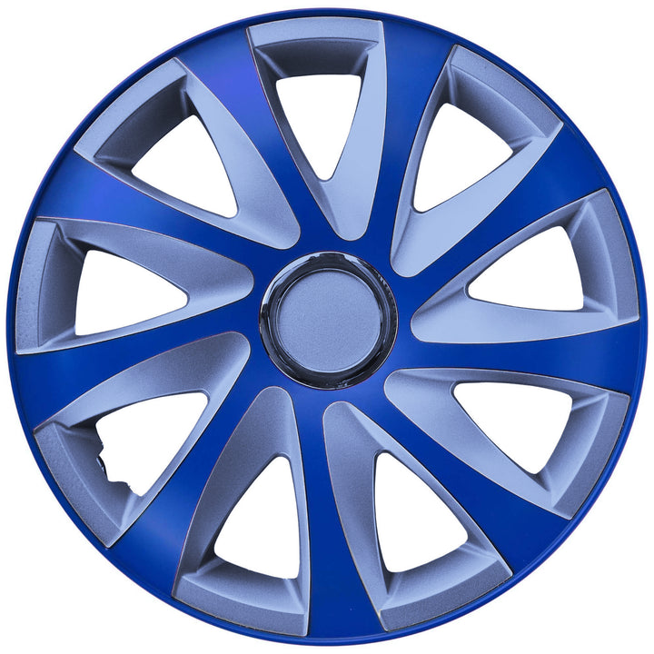 Hubcaps 16'' NRM EXTRA DRIFT BLUE SILVER blue-silver 4 pieces.