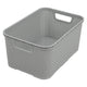 BranQ Rattan 7L gray storage basket with handles