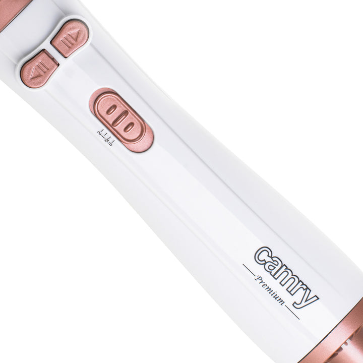 Camry CR 2021 rotating curling iron/hair dryer with interchangeable nylon bristle brushes