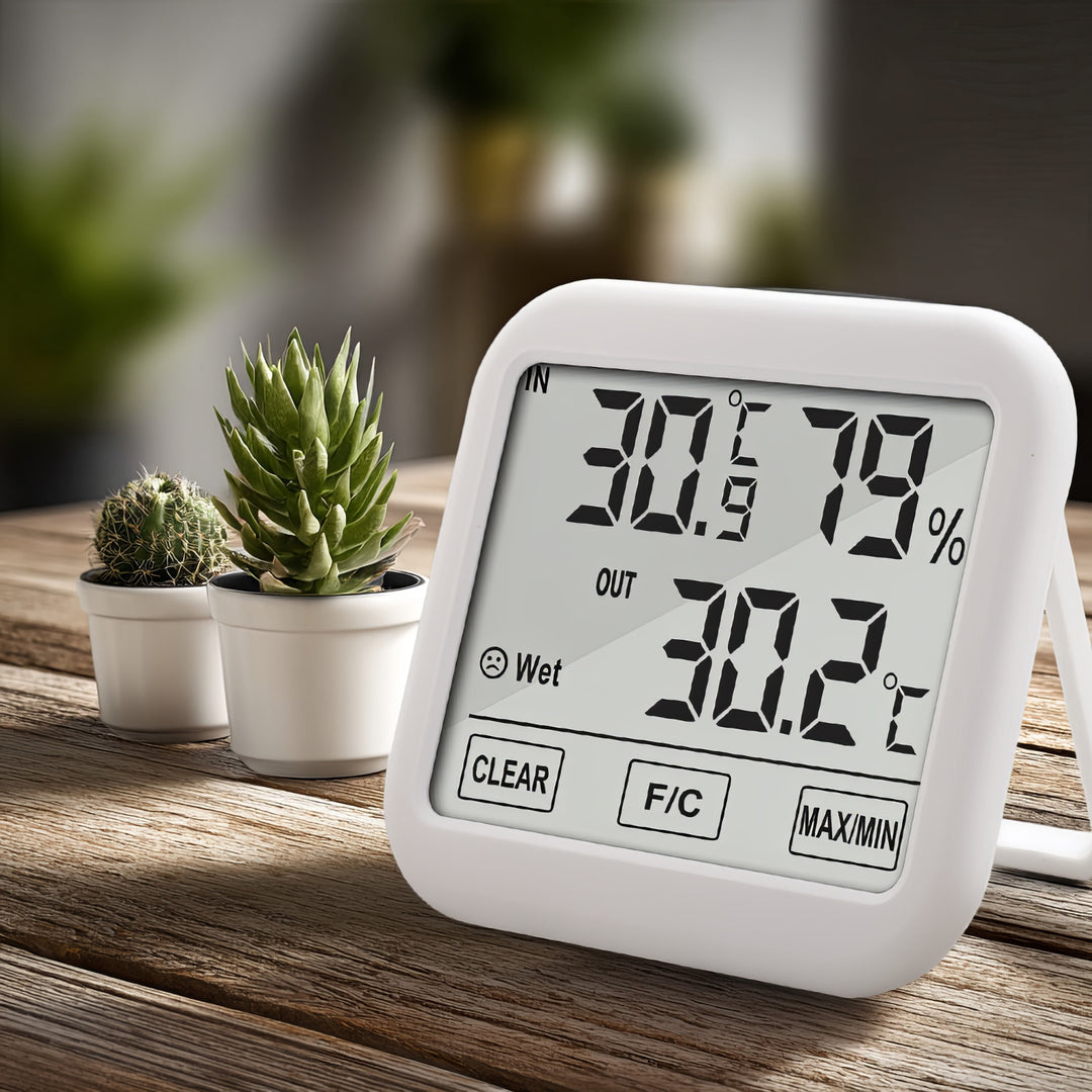Weather Station Thermometer Hygrometer Indoor Outdoor Temperature Humidity