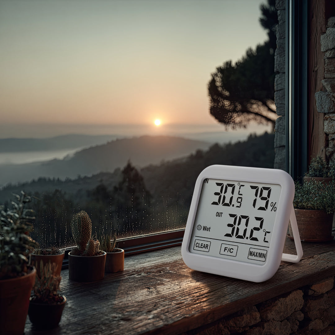Weather Station Thermometer Hygrometer Indoor Outdoor Temperature Humidity