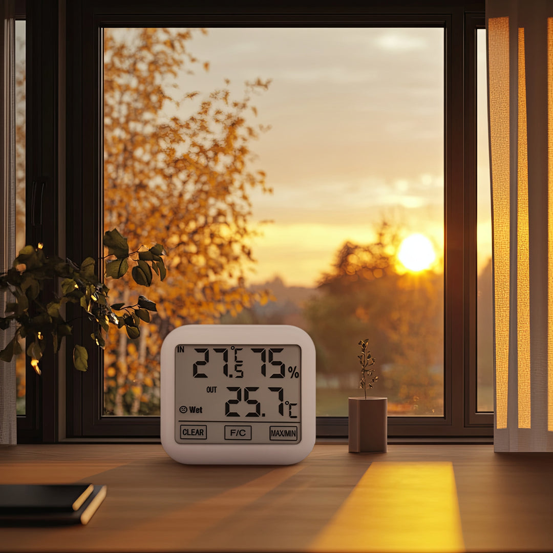 Weather Station Thermometer Hygrometer Indoor Outdoor Temperature Humidity
