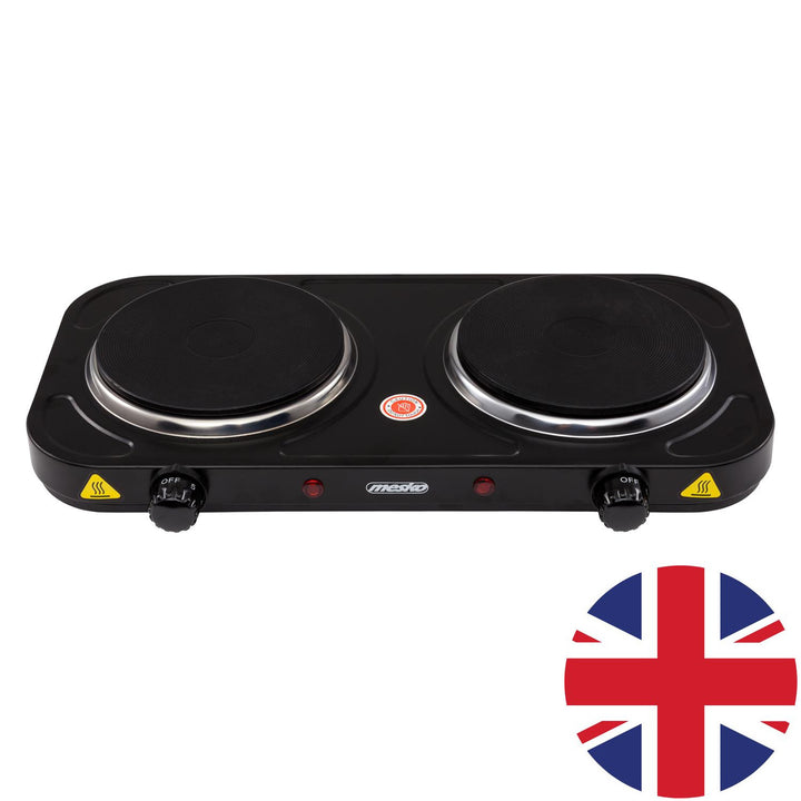 Electric double burner stove 2000W Mesko MS 6509 British plug.