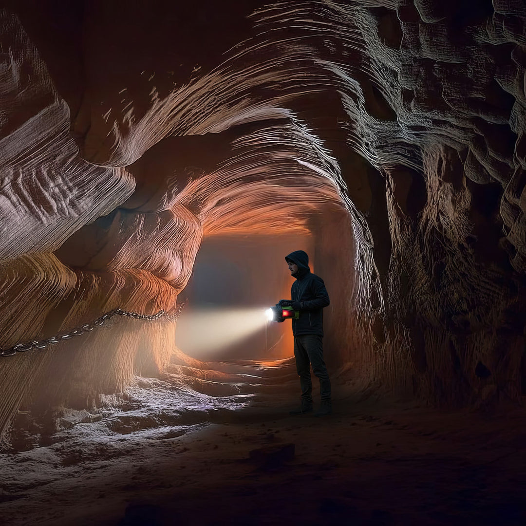 Maclean MCE345 3in1 Rechargeable LED Flashlight Search Light Hand Held Powerbank Function 3 Modes 5W XM-L-T6 Cold White 6500K 3.7V 3x18650 4500mAh