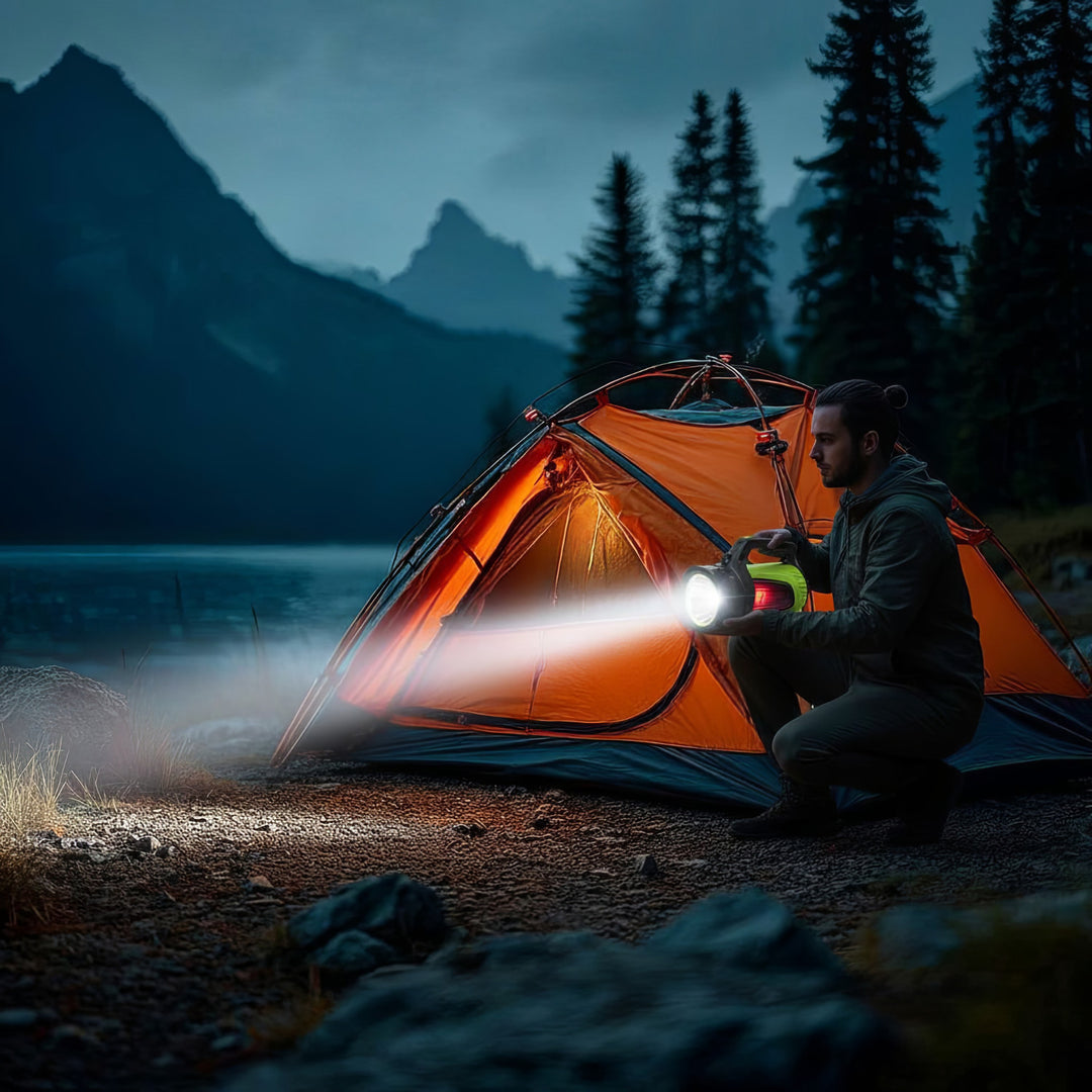 Maclean MCE345 3in1 Rechargeable LED Flashlight Search Light Hand Held Powerbank Function 3 Modes 5W XM-L-T6 Cold White 6500K 3.7V 3x18650 4500mAh