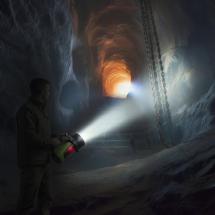 Maclean MCE345 3in1 Rechargeable LED Flashlight Search Light Hand Held Powerbank Function 3 Modes 5W XM-L-T6 Cold White 6500K 3.7V 3x18650 4500mAh