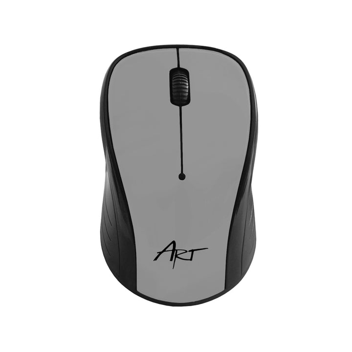Art optical mouse, wireless, USB, silver, AM-92B, range up to 10m