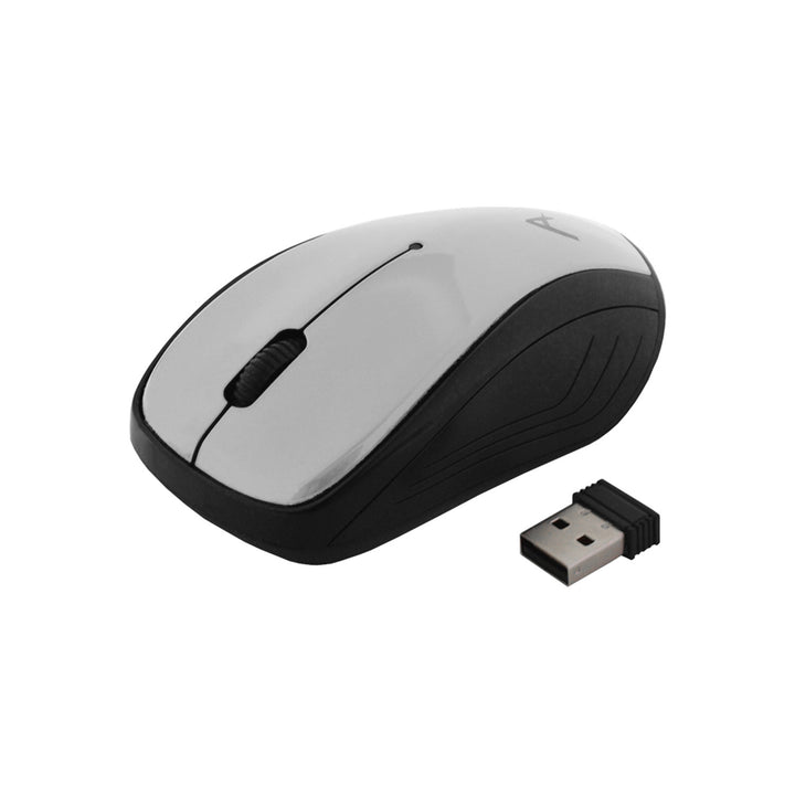 Art optical mouse, wireless, USB, silver, AM-92B, range up to 10m