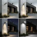Maclean MCE447 Double Solar Wall Lamp with Motion and Dusk Sensor IP54 5W 2x 450 Lumens 6500K Two Light Sources Remote Control Outdoor Street Light
