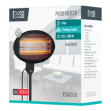 Teesa TSA8050 Infrared Electric Radiant Heater for Patio Balcony Terrace IR 2000W IPX4 Efficient Sturdy