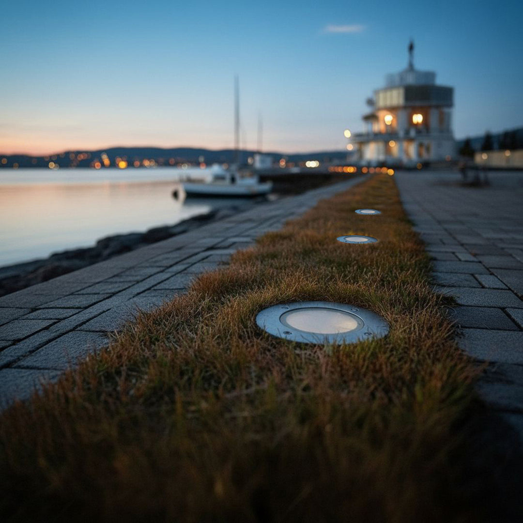 Maclean MCE318 LED Solar Pathway Lights with Ground Spike 12 LED SMD Neutral White 4000K 0.7 W Solar Lamp for Outdoor Path Light Garden Lights IP44