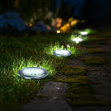 Maclean MCE318 LED Solar Pathway Lights with Ground Spike 12 LED SMD Neutral White 4000K 0.7 W Solar Lamp for Outdoor Path Light Garden Lights IP44