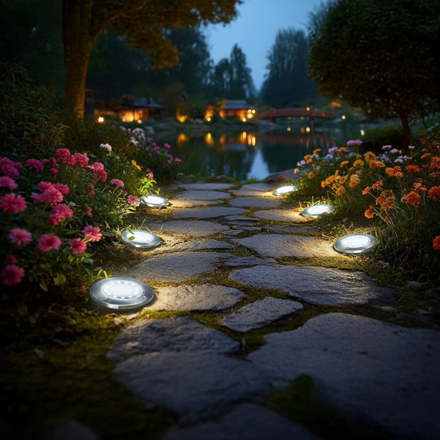 Maclean MCE318 LED Solar Pathway Lights with Ground Spike 12 LED
