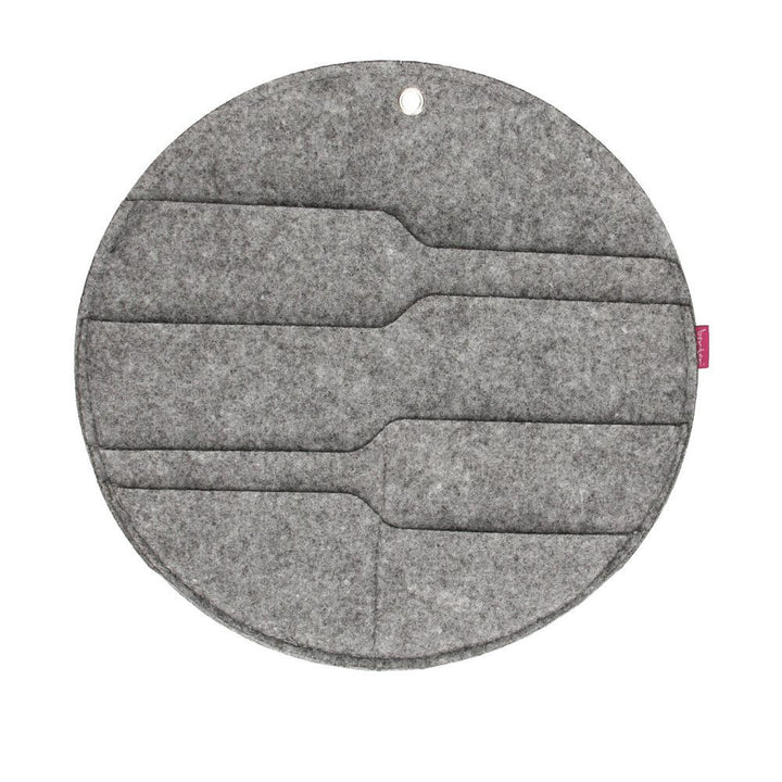 Bertoni felt wall organizer Circle L diameter 35 cm - gray, 4 pockets