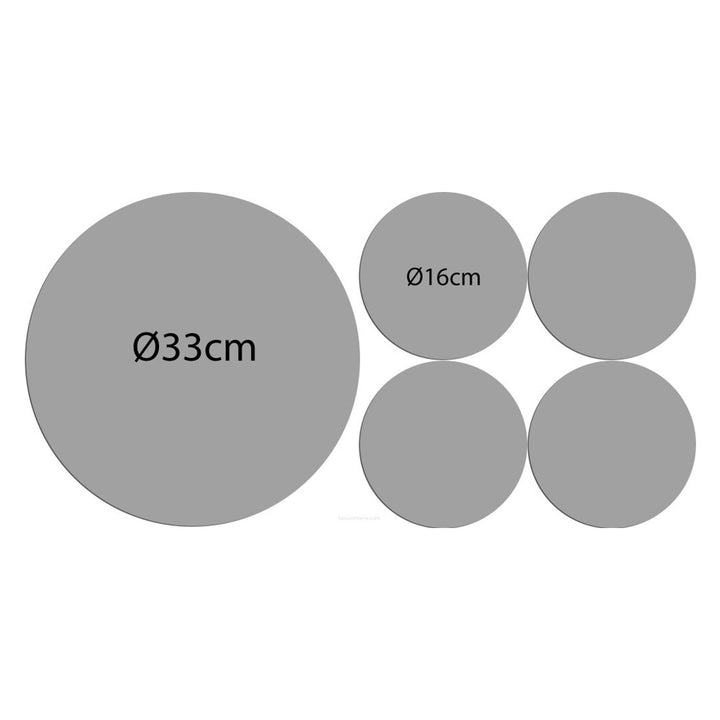 Set of round felt table placemats 1 + 4 - VALENCIA