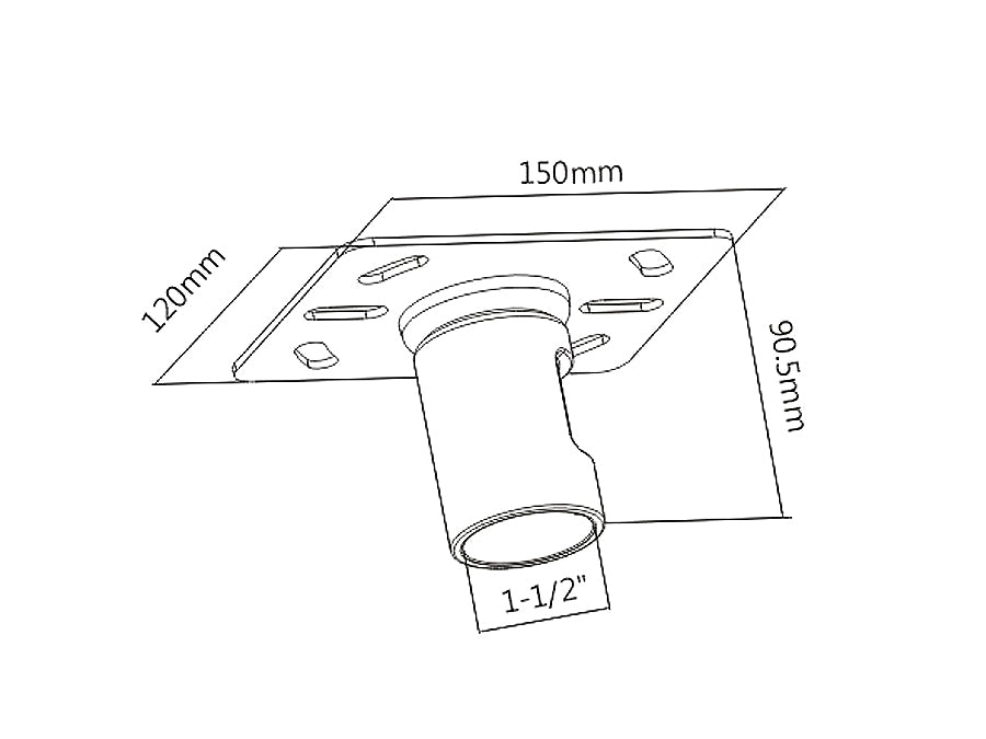 Ceiling mount for two televisions MC-702 set with MC-706 and MC-707